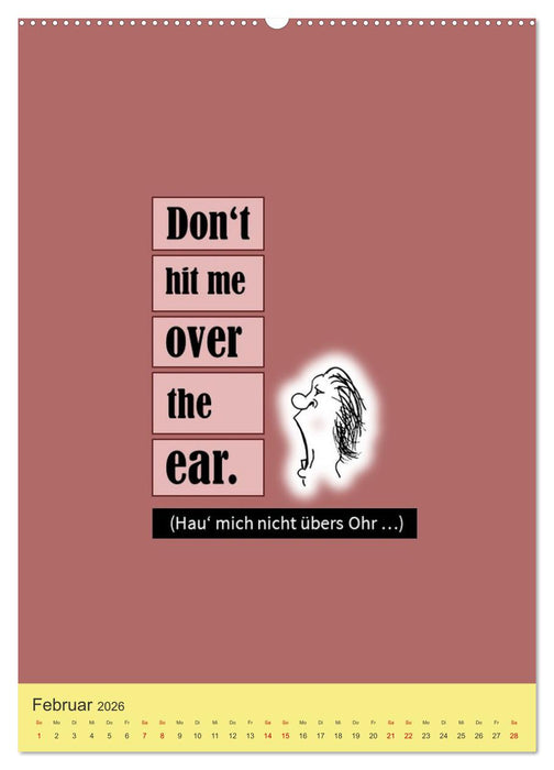 Nix als DENGLISCH (CALVENDO Premium Wandkalender 2026)