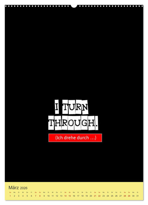 Nix als DENGLISCH (CALVENDO Premium Wandkalender 2026)