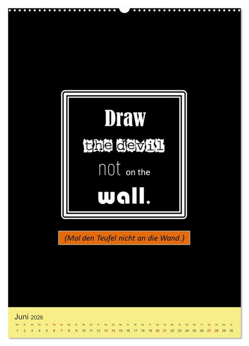 Nix als DENGLISCH (CALVENDO Premium Wandkalender 2026)