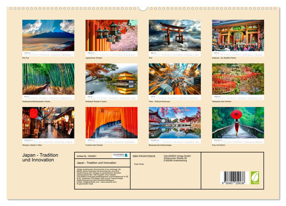 Japan - Tradition und Innovation (CALVENDO Premium Wandkalender 2026)