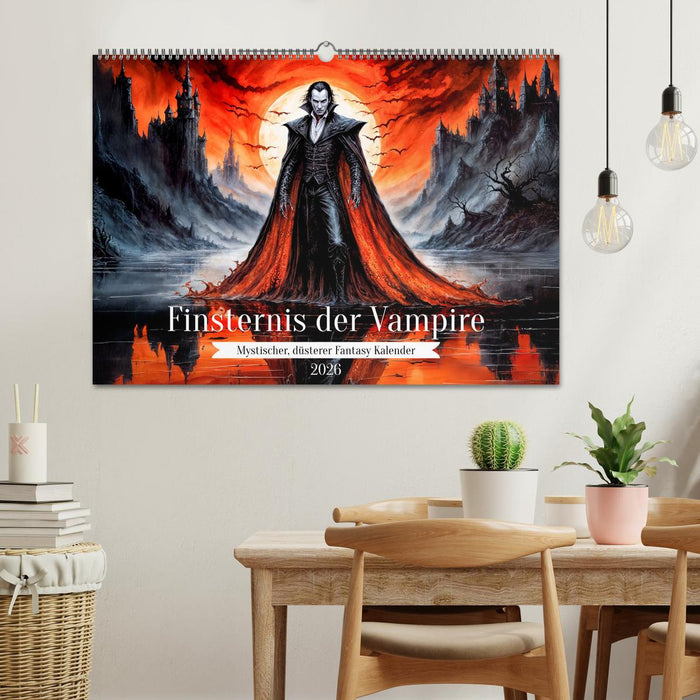 Finsternis der Vampire - Mystischer düsterer Fantasy Kalender (CALVENDO Wandkalender 2026)