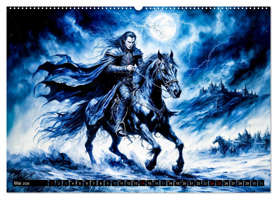 Finsternis der Vampire - Mystischer düsterer Fantasy Kalender (CALVENDO Wandkalender 2026)