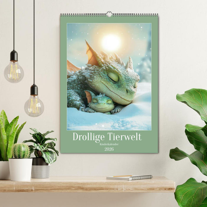 Drollige Tierwelt - Kinderkalender (CALVENDO Wandkalender 2026)