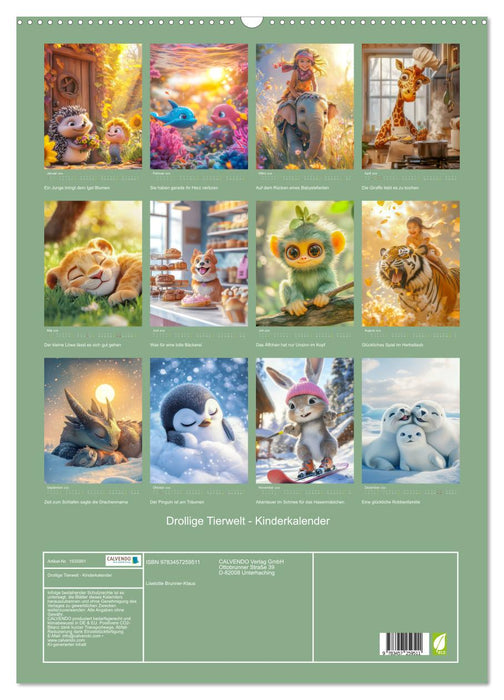 Drollige Tierwelt - Kinderkalender (CALVENDO Wandkalender 2026)