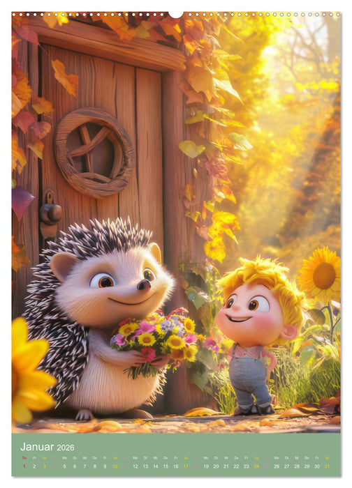 Drollige Tierwelt - Kinderkalender (CALVENDO Wandkalender 2026)