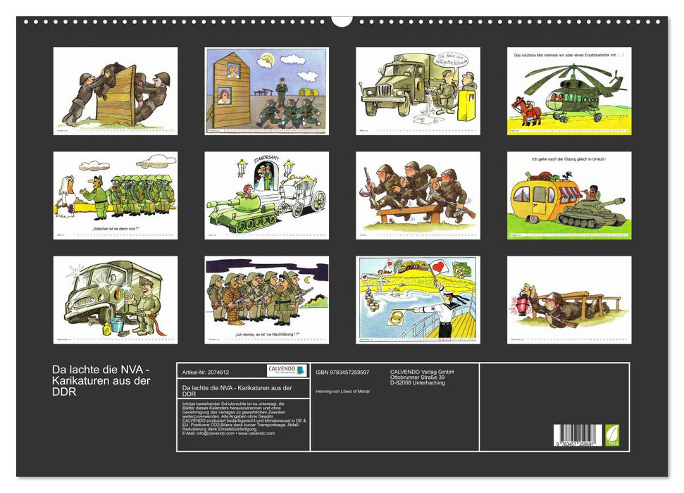 Da lachte die NVA - Karikaturen aus der DDR (CALVENDO Wandkalender 2026)