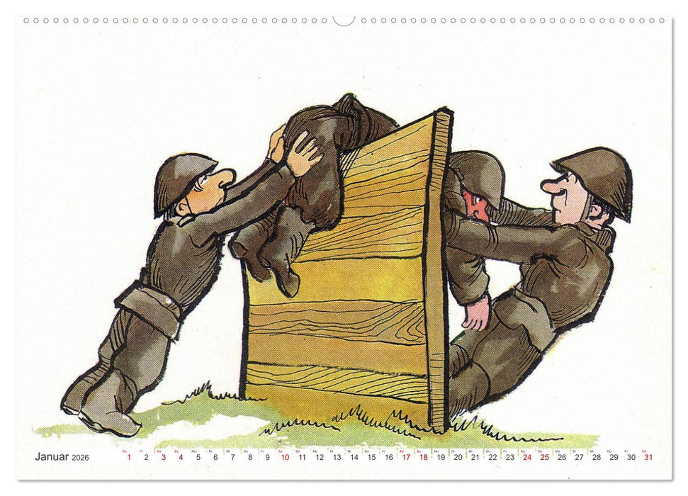 Da lachte die NVA - Karikaturen aus der DDR (CALVENDO Wandkalender 2026)