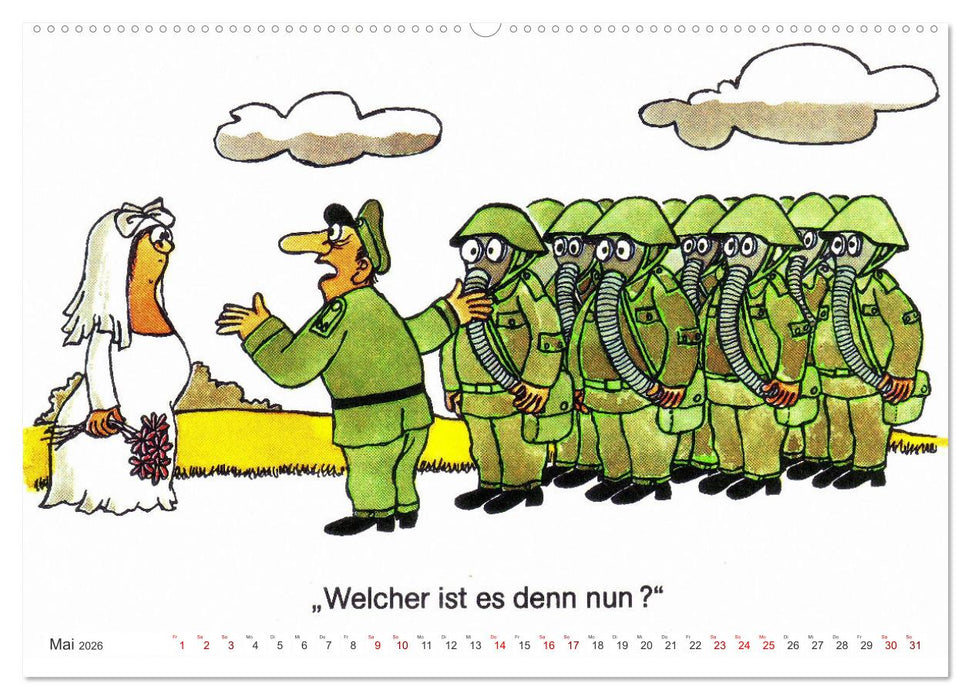 Da lachte die NVA - Karikaturen aus der DDR (CALVENDO Wandkalender 2026)