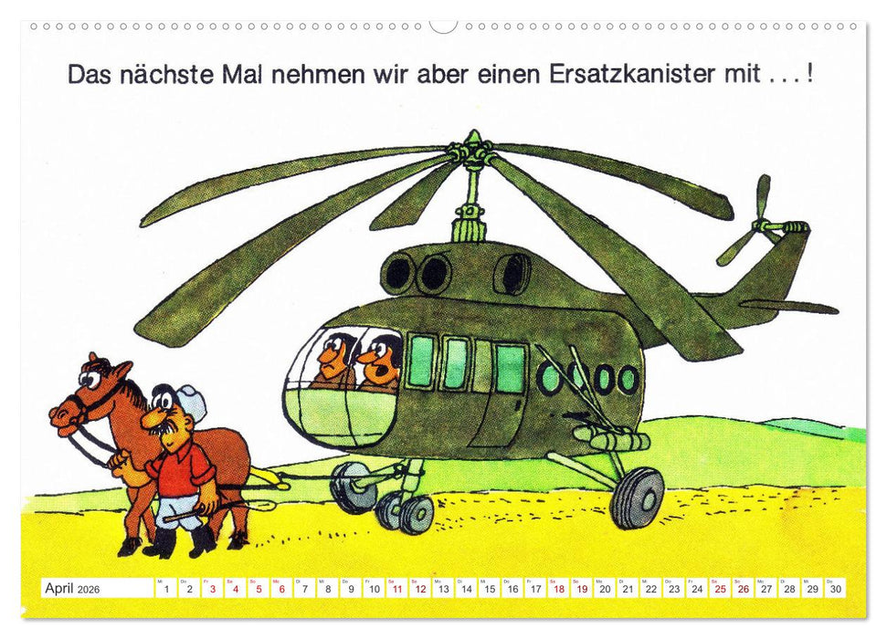 Da lachte die NVA - Karikaturen aus der DDR (CALVENDO Premium Wandkalender 2026)