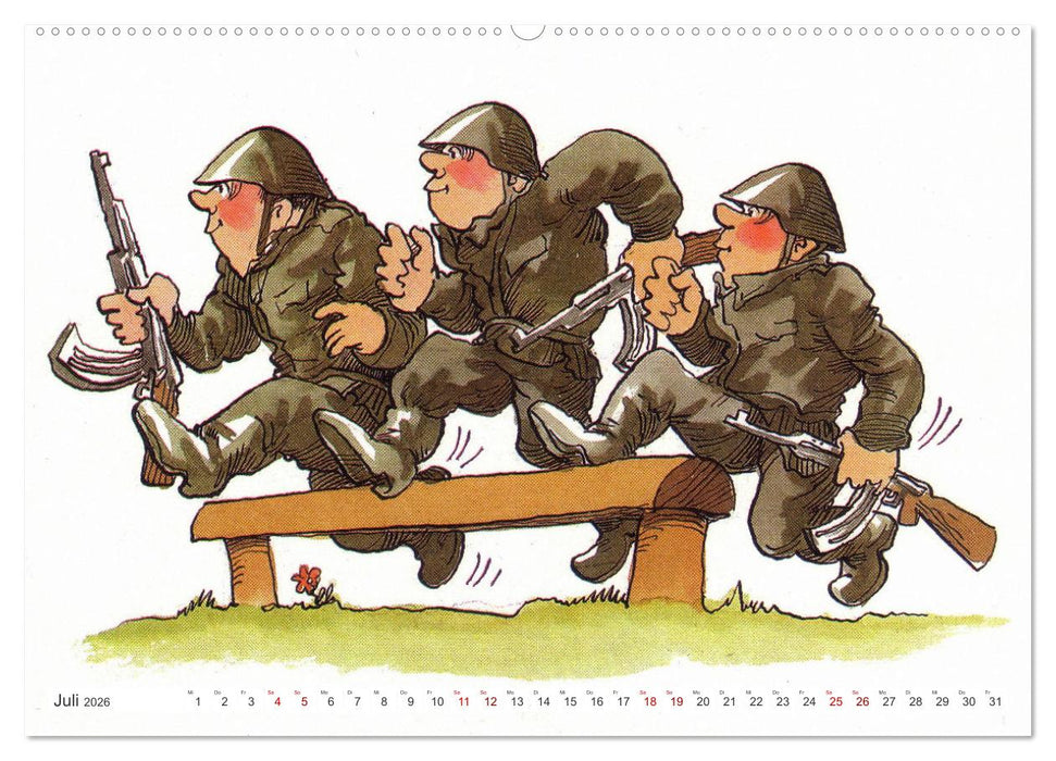 Da lachte die NVA - Karikaturen aus der DDR (CALVENDO Premium Wandkalender 2026)