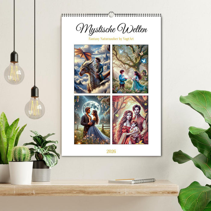Mystische Welten, Fantasy Naturzauber (CALVENDO Wandkalender 2026)