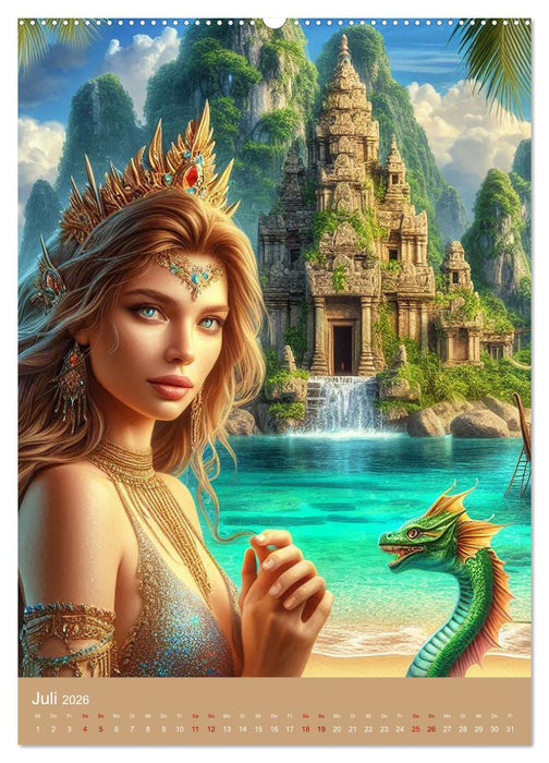 Mystische Welten, Fantasy Naturzauber (CALVENDO Premium Wandkalender 2026)