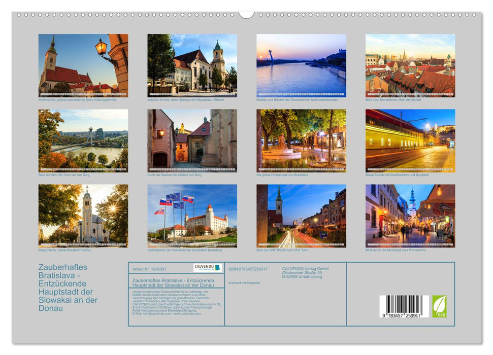 Zauberhaftes Bratislava - Entzückende Hauptstadt der Slowakai an der Donau (CALVENDO Premium Wandkalender 2026)