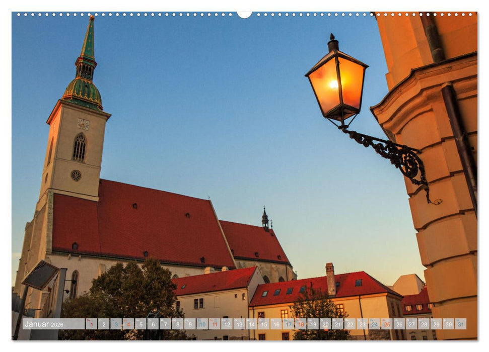Zauberhaftes Bratislava - Entzückende Hauptstadt der Slowakai an der Donau (CALVENDO Premium Wandkalender 2026)