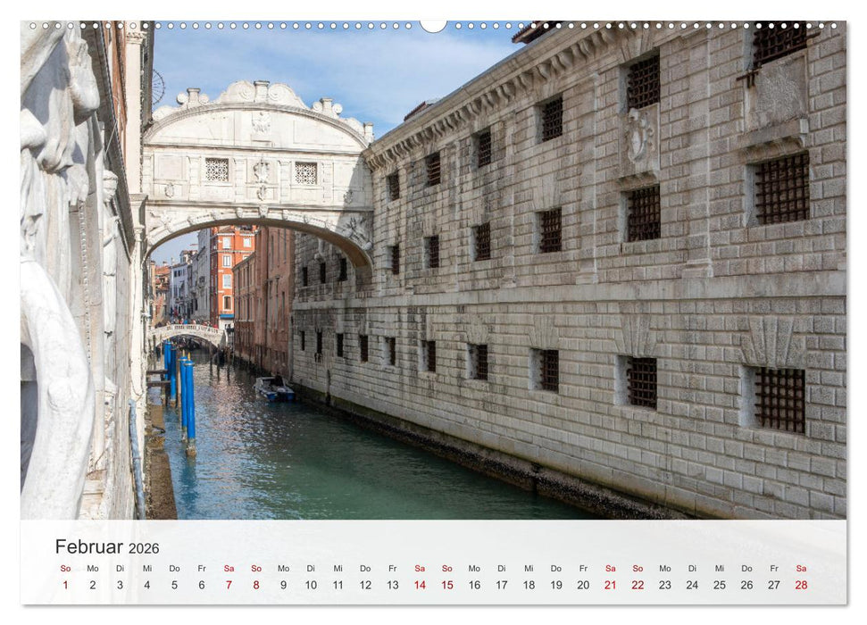 Venedig - Romantische Stadt am Canal Grande (CALVENDO Premium Wandkalender 2026)