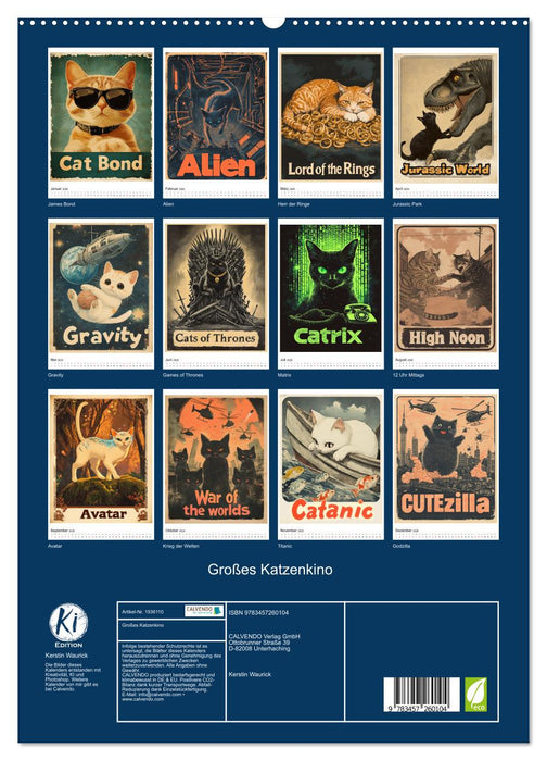 Großes Katzenkino (CALVENDO Premium Wandkalender 2026)