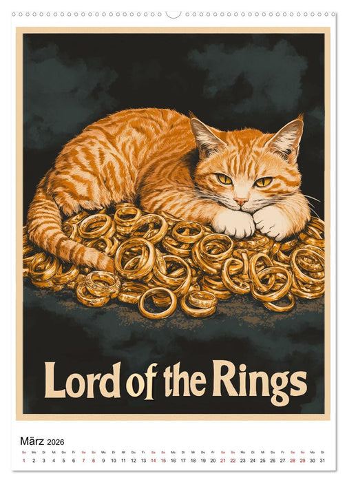 Großes Katzenkino (CALVENDO Premium Wandkalender 2026)