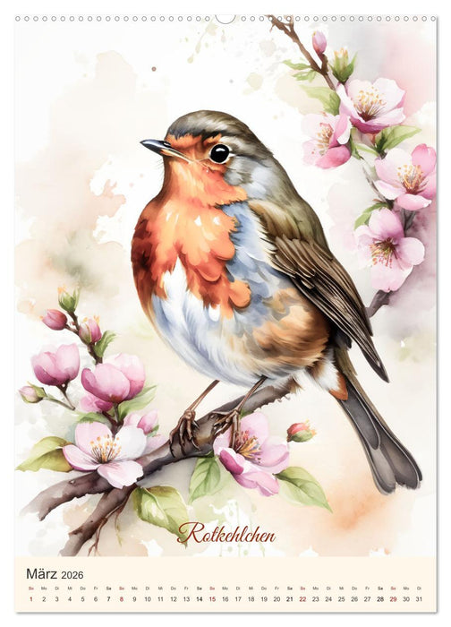 Alle Vögel sind schon da (CALVENDO Premium Wandkalender 2026)