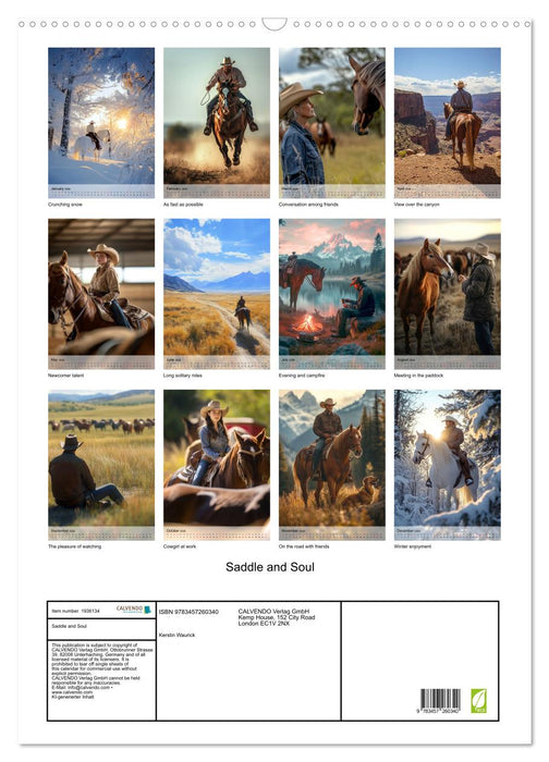 Saddle and Soul (CALVENDO Monthly Calendar 2026)