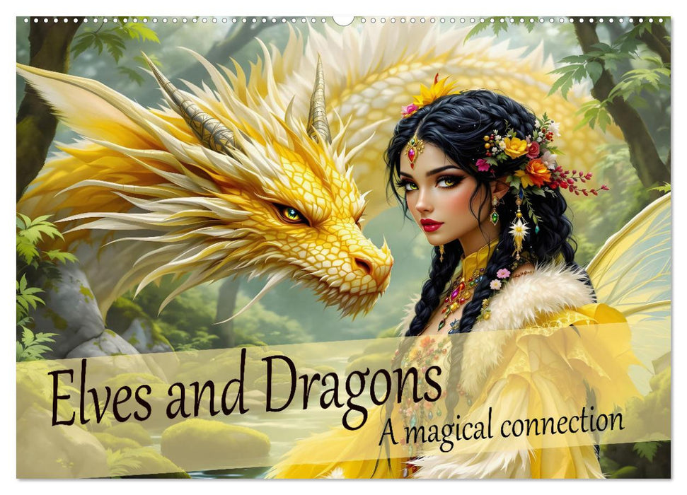 Elves and Dragons - A magical connection (CALVENDO Monthly Calendar 2026)