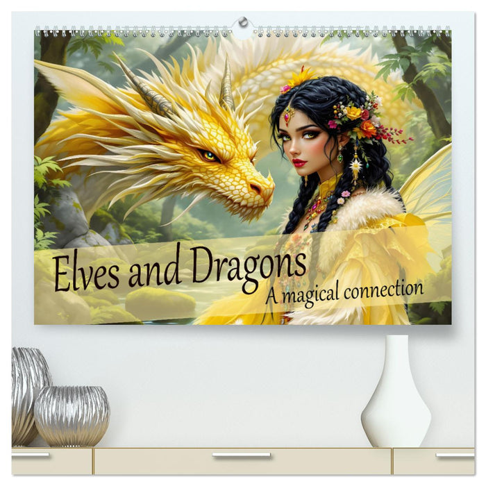 Elves and Dragons - A magical connection (CALVENDO Premium-Calendar 2026)