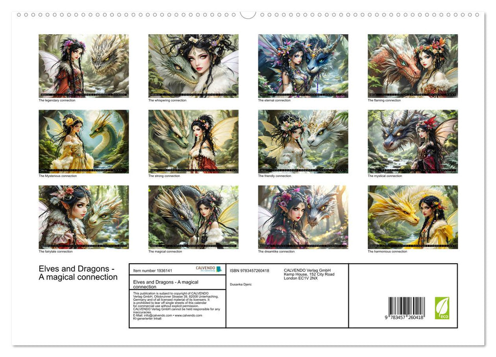 Elves and Dragons - A magical connection (CALVENDO Premium-Calendar 2026)
