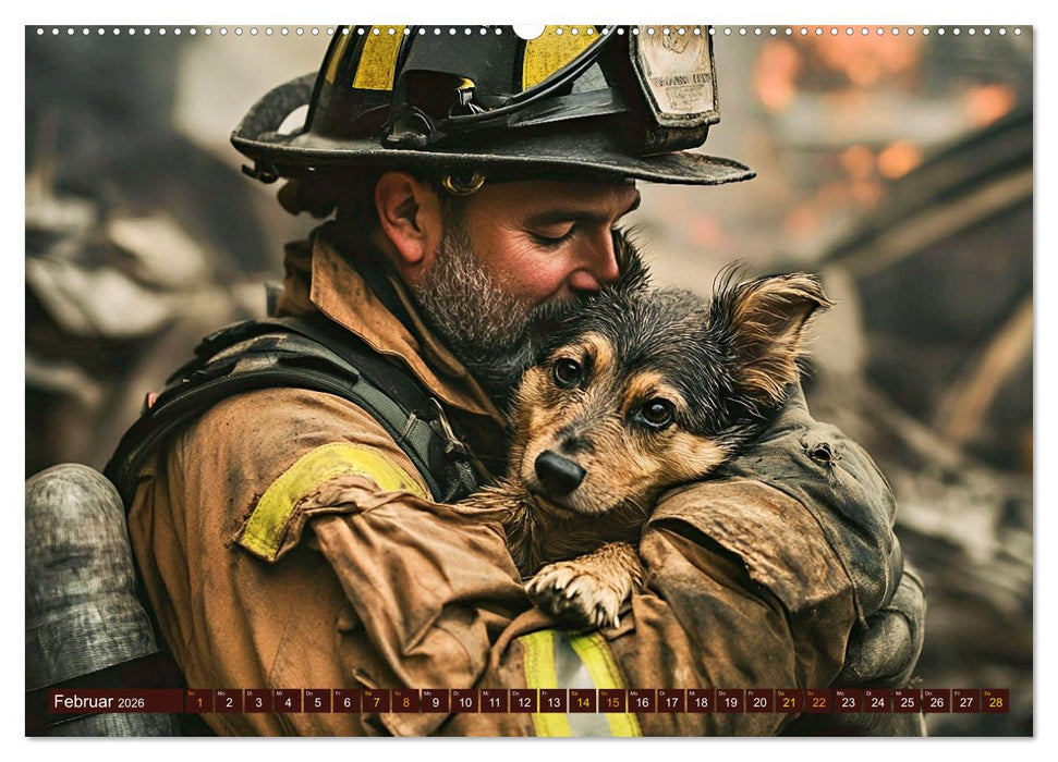 Im Bann der Rettung - Feuerwehr (CALVENDO Wandkalender 2026)
