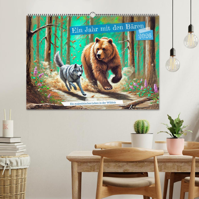 Ein Jahr mit den Bären - Ein majestätisches Leben in der Wildnis (CALVENDO Wandkalender 2026)