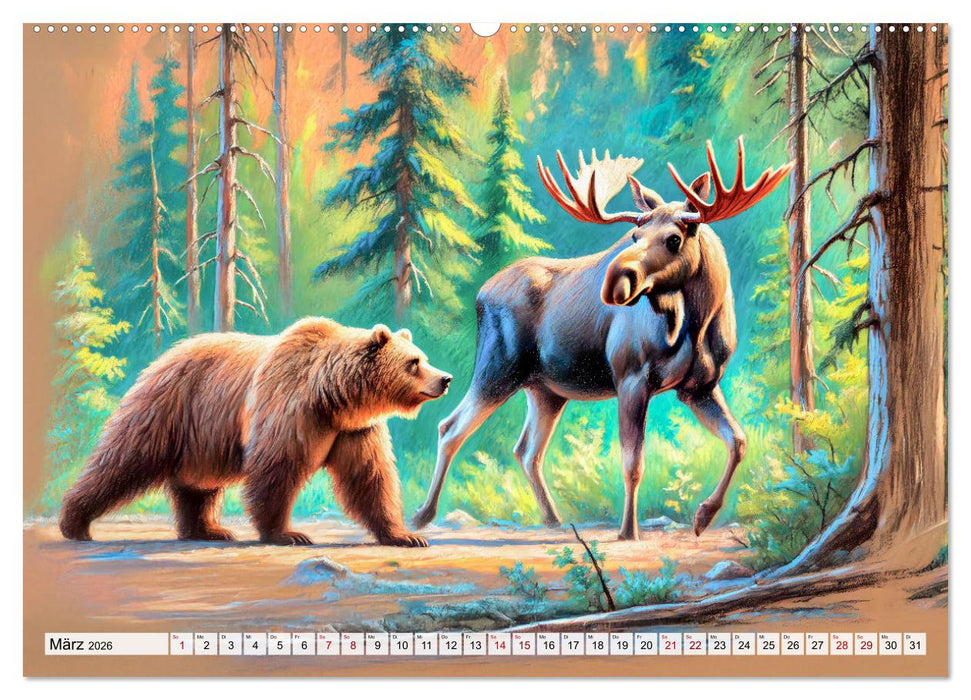 Ein Jahr mit den Bären - Ein majestätisches Leben in der Wildnis (CALVENDO Wandkalender 2026)