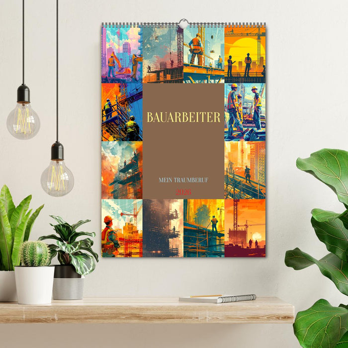 Bauarbeiter - Mein Traumberuf (CALVENDO Wandkalender 2026)