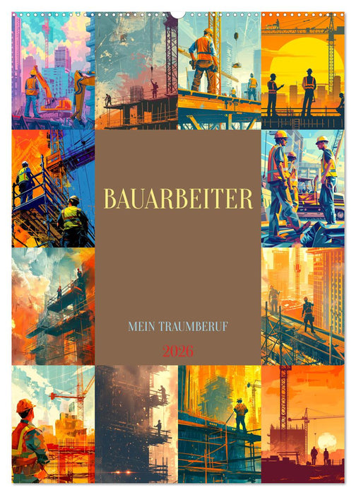 Bauarbeiter - Mein Traumberuf (CALVENDO Wandkalender 2026)