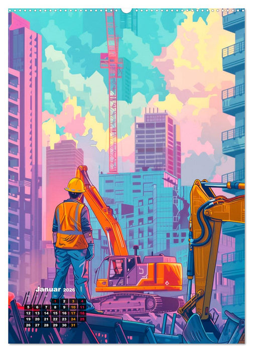 Bauarbeiter - Mein Traumberuf (CALVENDO Wandkalender 2026)