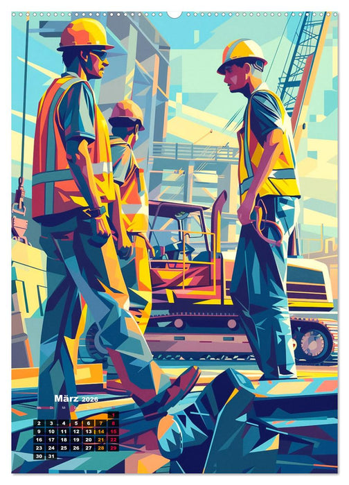 Bauarbeiter - Mein Traumberuf (CALVENDO Wandkalender 2026)