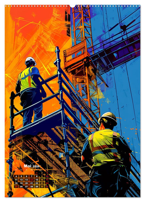 Bauarbeiter - Mein Traumberuf (CALVENDO Wandkalender 2026)