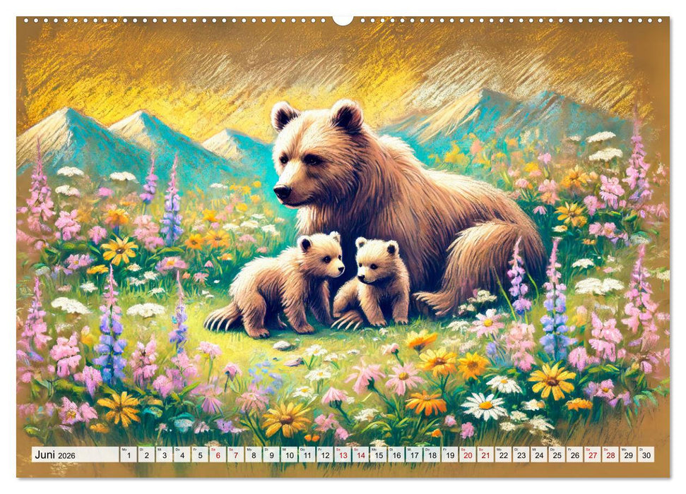 Ein Jahr mit den Bären - Ein majestätisches Leben in der Wildnis (CALVENDO Premium Wandkalender 2026)