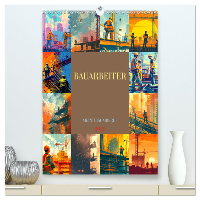Bauarbeiter - Mein Traumberuf (CALVENDO Premium Wandkalender 2026)