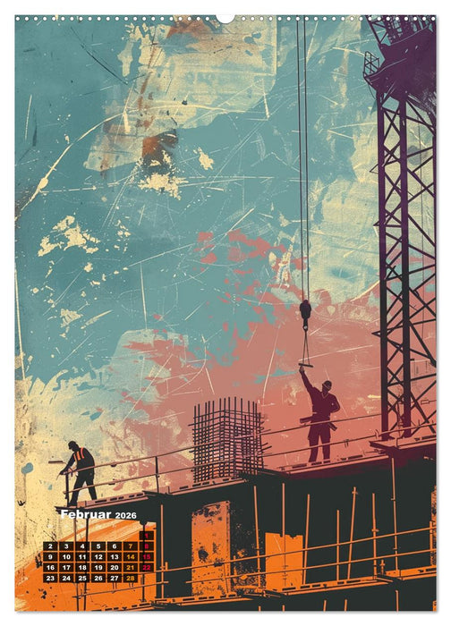 Bauarbeiter - Mein Traumberuf (CALVENDO Premium Wandkalender 2026)