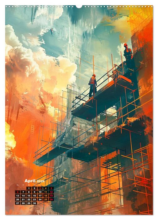 Bauarbeiter - Mein Traumberuf (CALVENDO Premium Wandkalender 2026)
