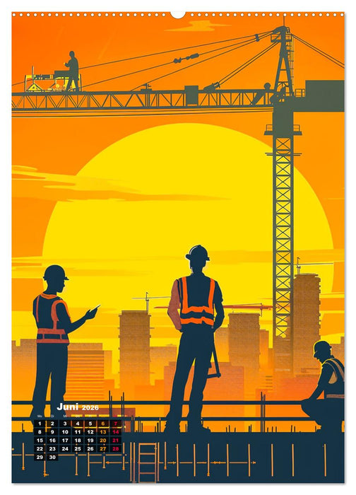 Bauarbeiter - Mein Traumberuf (CALVENDO Premium Wandkalender 2026)