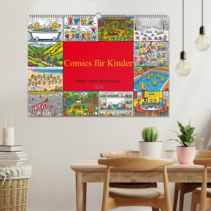 Comics für Kinder . Kinder lieben Abwechslung (CALVENDO Wandkalender 2026)