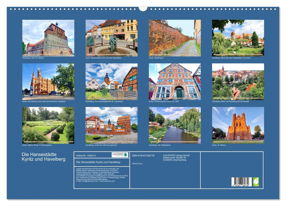 Die Hansestädte Kyritz und Havelberg (CALVENDO Wandkalender 2026)