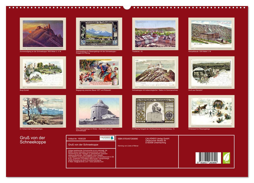 Gruß von der Schneekoppe (CALVENDO Premium Wandkalender 2026)