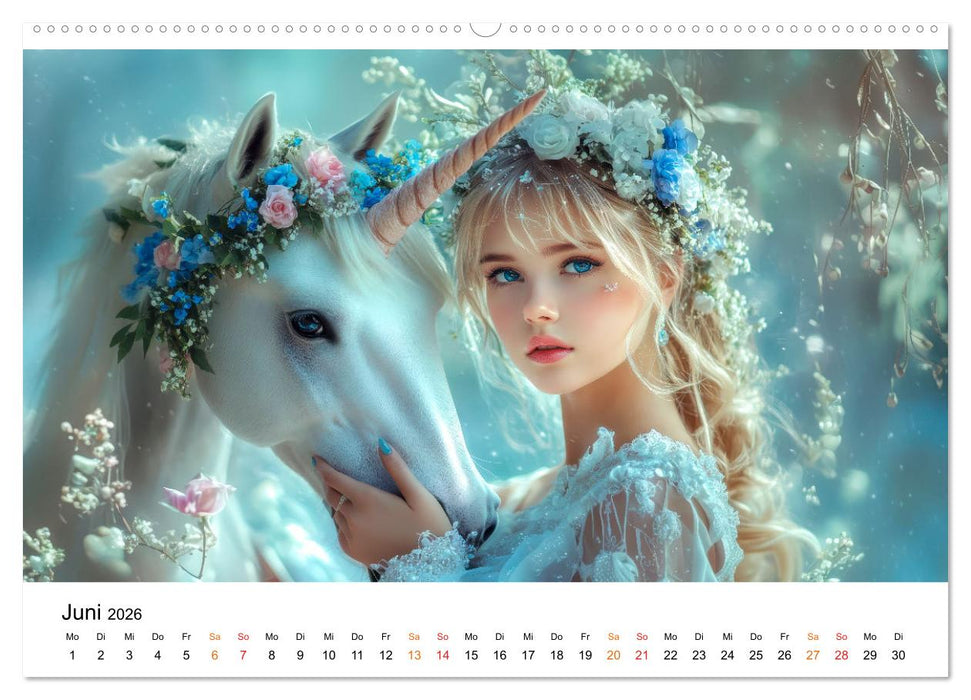 Einhorn-Welten - zwischen Fantasie und Wirklichkeit (CALVENDO Wandkalender 2026)