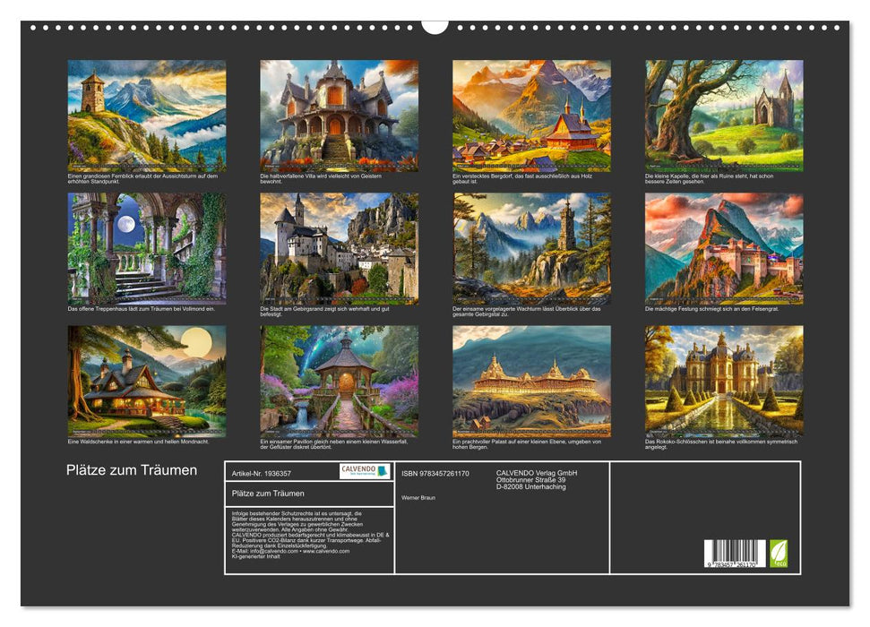 Plätze zum Träumen (CALVENDO Wandkalender 2026)