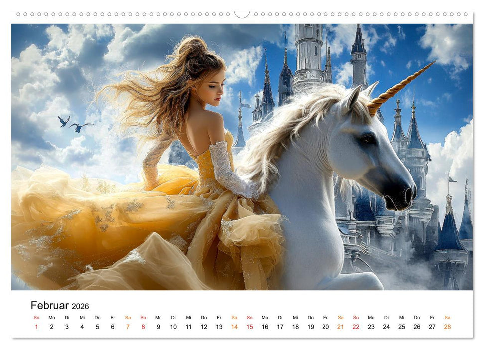 Einhorn-Welten - zwischen Fantasie und Wirklichkeit (CALVENDO Premium Wandkalender 2026)