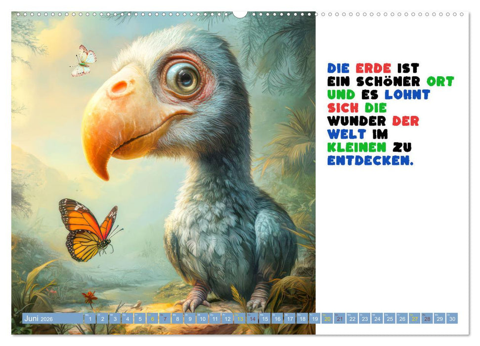 Vogelsprüche - Humor (CALVENDO Premium Wandkalender 2026)