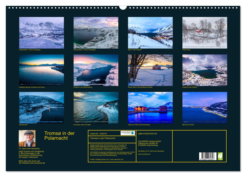 Tromsø in der Polarnacht (CALVENDO Wandkalender 2026)