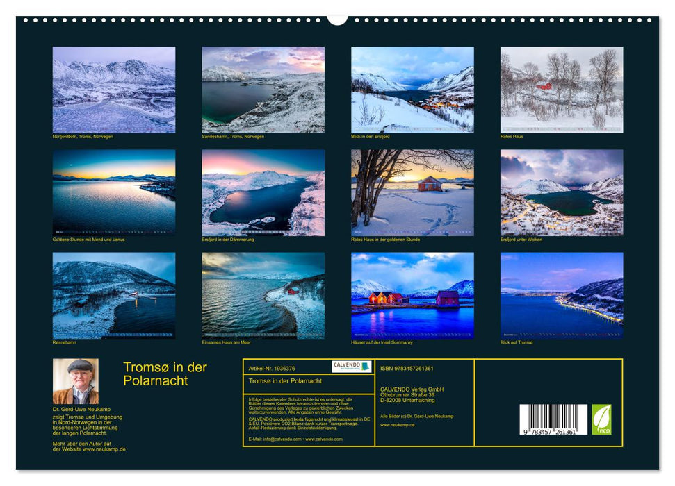 Tromsø in der Polarnacht (CALVENDO Premium Wandkalender 2026)