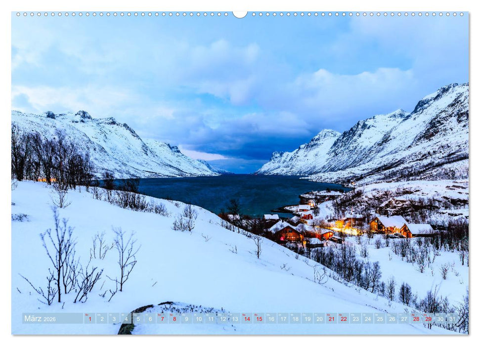 Tromsø in der Polarnacht (CALVENDO Premium Wandkalender 2026)
