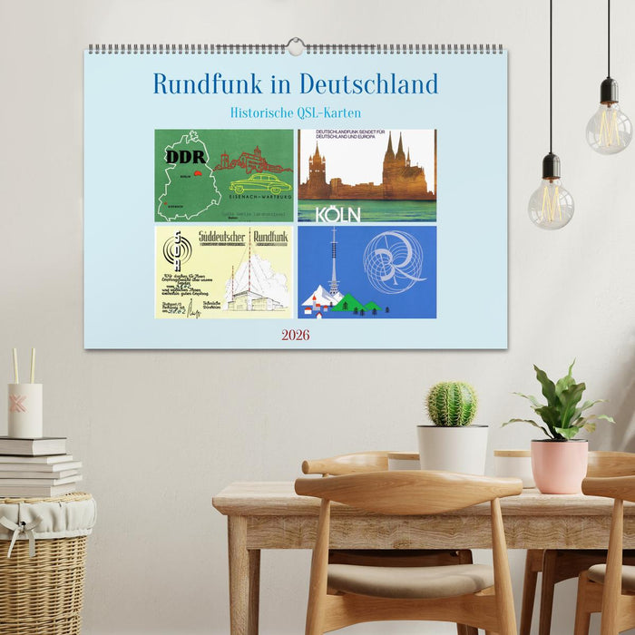 Rundfunk in Deutschland - Historische QSL-Karten (CALVENDO Wandkalender 2026)